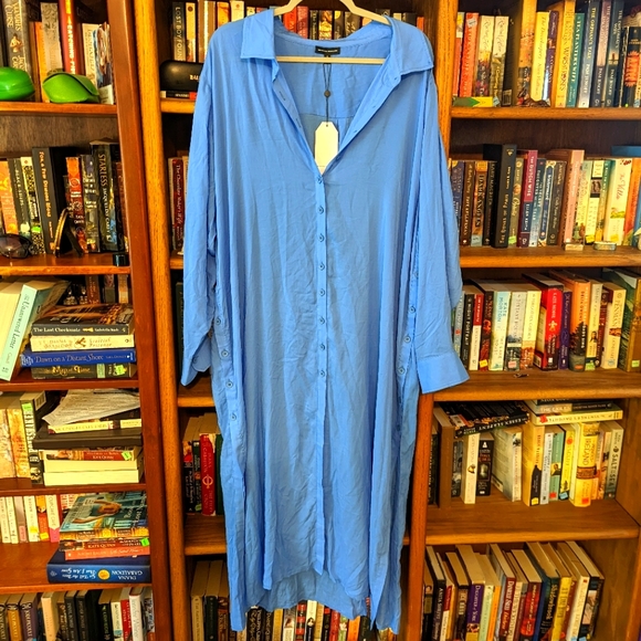 Universal Standard Tops - universal standard nailah button down long tunic sz s nwt